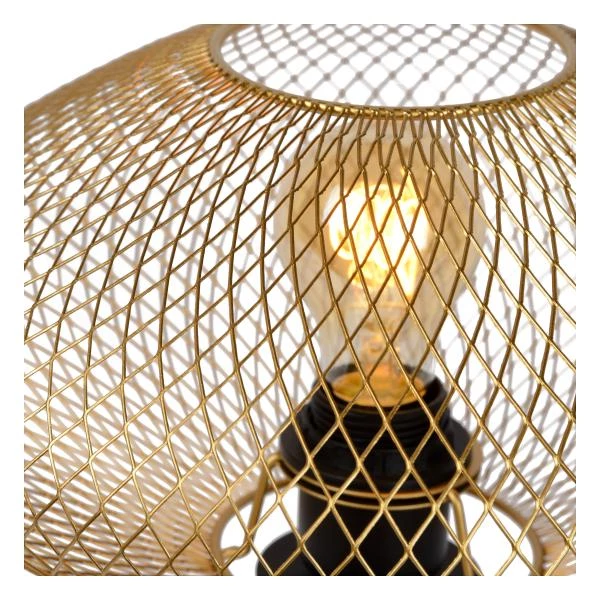 Lucide MESH - Table lamp - Ø 30 cm - 1xE27 - Matt Gold / Brass - detail 2